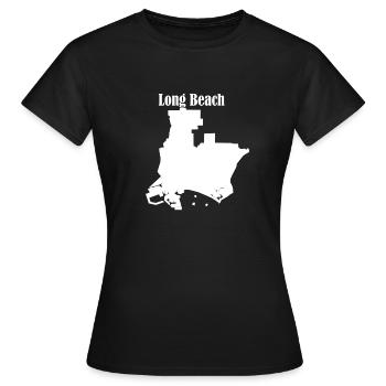 Long beach - Women's T-Shirt - black - Front - AI Model Female 172 dark (172cm)