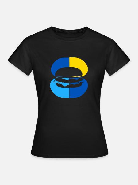 Burger Fries - Frauen T-Shirt - Schwarz