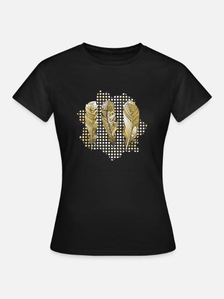 Feder - Frauen T-Shirt - Schwarz