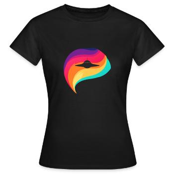 Spaceship Ufo - Women's T-Shirt - black - Front - AI Model Female 172 dark (172cm)