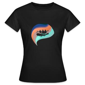 Aviron en eau vive - T-shirt Femme - noir - Devant - AI Model Female 172 dark (172cm)