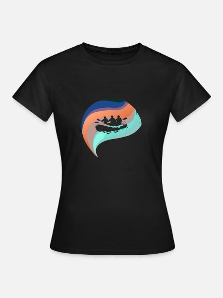 Rudern Wildwasser - Frauen T-Shirt - Schwarz