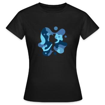 Wandern Hiking Trekker - Frauen T-Shirt - Schwarz - Vorne - AI Model Female 172 dark (172cm)
