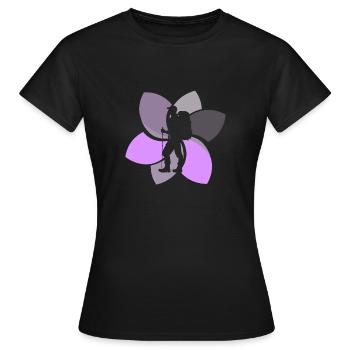 Wanderung - Frauen T-Shirt - Schwarz - Vorne - AI Model Female 172 dark (172cm)