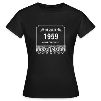 1959 harvest - Women's T-Shirt - black - Front - AI Model Female 172 dark (172cm)