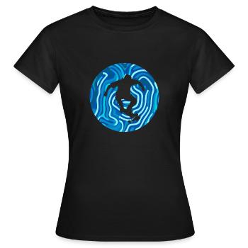 Skateboard - Frauen T-Shirt - Schwarz - Vorne - AI Model Female 172 dark (172cm)