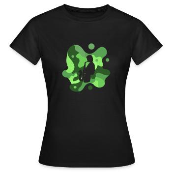 Instrument à vent Jazz - T-shirt Femme - noir - Devant - AI Model Female 172 dark (172cm)