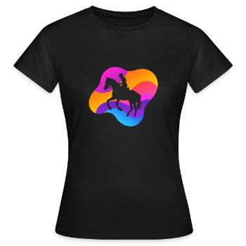 Chevaux Tête de Cheval Ross - T-shirt Femme - noir - Devant - AI Model Female 172 dark (172cm)