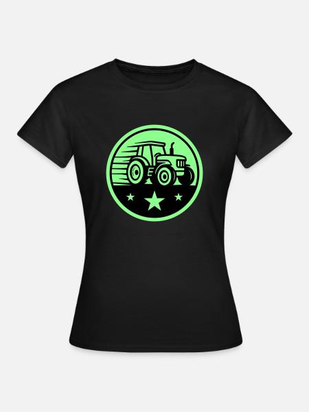 Traktor Farmer - Frauen T-Shirt - Schwarz