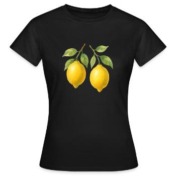 lemons - Women's T-Shirt - black - Front - AI Model Female 172 dark (172cm)