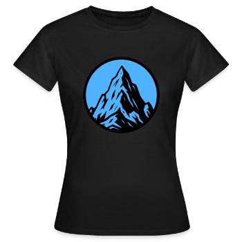Icône de la montagne Montagnes de montagne - T-shirt Femme - noir - Devant - AI Model Female 172 dark (172cm)