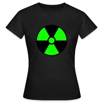 Radiation Symbol - Women's T-Shirt - black - Front - AI Model Female 172 dark (172cm)