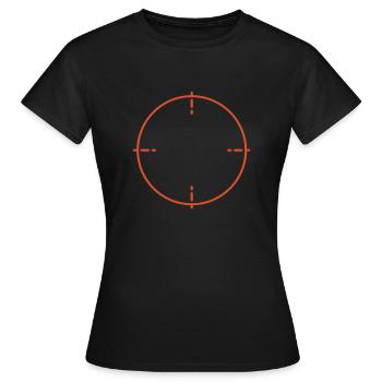 Fadenkreuz / crosshairs (1c) - Frauen T-Shirt - Schwarz - Vorne - AI Model Female 172 dark (172cm)