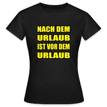 urlaub - Frauen T-Shirt - Schwarz - Vorne - AI Model Female 172 dark (172cm)