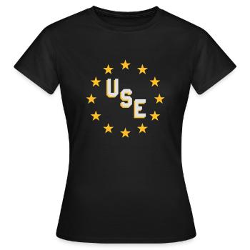 United States of Europe - Frauen T-Shirt - Schwarz - Vorne - AI Model Female 172 dark (172cm)