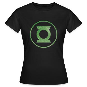 Justice League Green Lantern Logo - Frauen T-Shirt - Schwarz - Vorne - AI Model Female 172 dark (172cm)