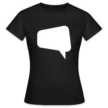 Sprechblase Denkblase Beschriften Speechbubble - Frauen T-Shirt - Schwarz - Vorne - AI Model Female 172 dark (172cm)