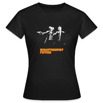 Misanthropist Fiction - Frauen T-Shirt - Schwarz - Vorne - AI Model Female 172 dark (172cm)