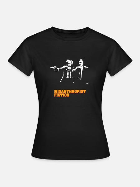 Misanthropist Fiction - Frauen T-Shirt - Schwarz