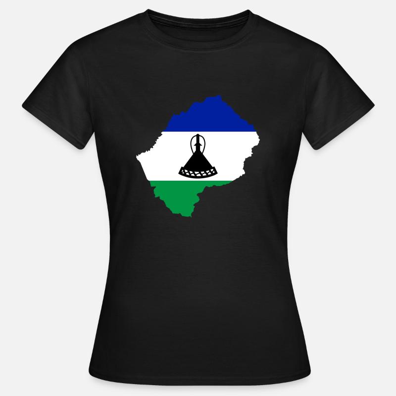 Drapeau Lesotho - T-shirt Femme - noir