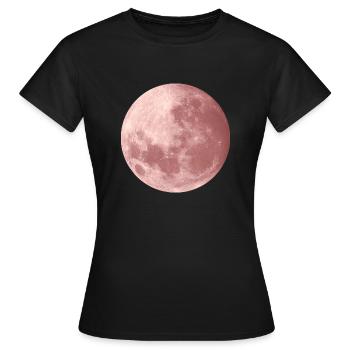 Lune dans l’or rose - T-shirt Femme - noir - Devant - AI Model Female 172 dark (172cm)