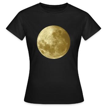 Moon in gold - Women's T-Shirt - black - Front - AI Model Female 172 dark (172cm)