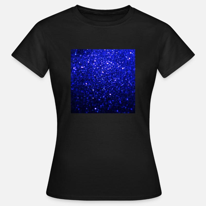 Sparkling Dark Blue Glitter - Women's T-Shirt - black