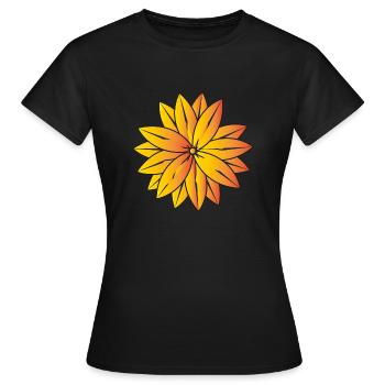 Fleur - Fleur - T-shirt Femme - noir - Devant - AI Model Female 172 dark (172cm)
