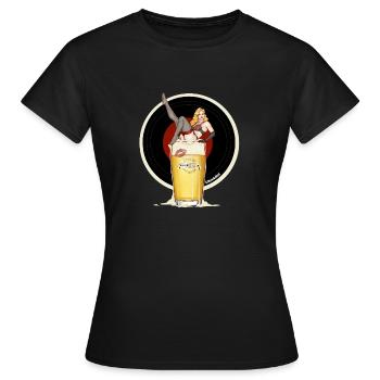 Beerlesque - T-shirt Femme - noir - Devant - AI Model Female 172 dark (172cm)