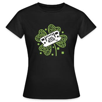 Shamrock Jeep - T-shirt Femme - noir - Devant - AI Model Female 172 dark (172cm)