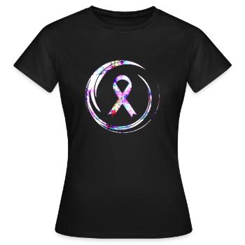 Cancer du sein - T-shirt Femme - noir - Devant - AI Model Female 172 dark (172cm)