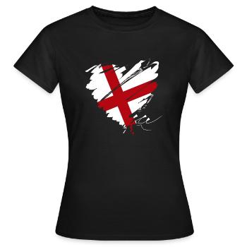 Cœur Angleterre Football Londres Royaume Monarchie - T-shirt Femme - noir - Devant - AI Model Female 172 dark (172cm)