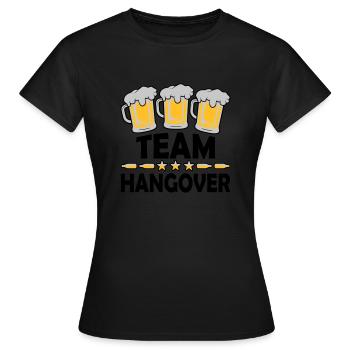 Alcool de gueule de bois de l’équipe - T-shirt Femme - noir - Devant - AI Model Female 172 dark (172cm)
