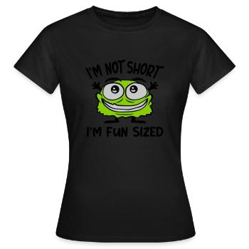 Not short fun sized - Women's T-Shirt - black - Front - AI Model Female 172 dark (172cm)