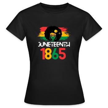 JUNETEENTH Célébrations de l’indépendance du 19 juin - T-shirt Femme - noir - Devant - AI Model Female 172 dark (172cm)