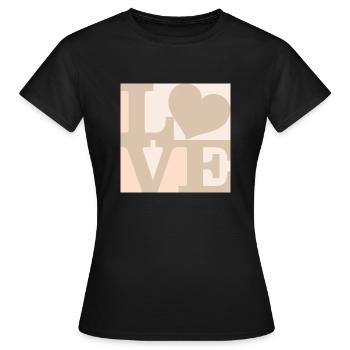 Love WordPlay original art - Women's T-Shirt - black - Front - AI Model Female 172 dark (172cm)