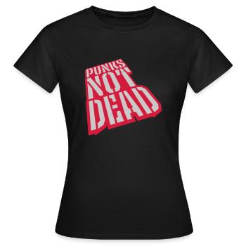 punks pas mort citation - T-shirt Femme - noir - Devant - AI Model Female 172 dark (172cm)