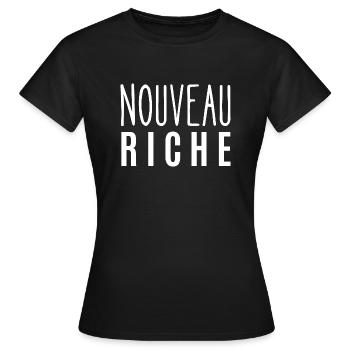 nouveau riche - T-shirt Femme - noir - Devant - AI Model Female 172 dark (172cm)