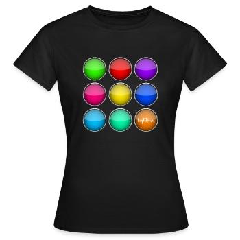 Lumières allumées - T-shirt Femme - noir - Devant - AI Model Female 172 dark (172cm)