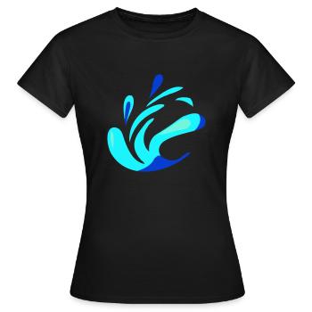 Liquid water (colors customizable) - Women's T-Shirt - black - Front - AI Model Female 172 dark (172cm)