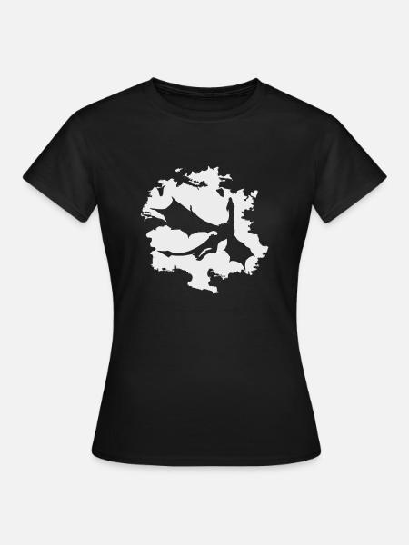 Drache Mond Fantasie Monster Grunge Drachen Vektor - Frauen T-Shirt - Schwarz