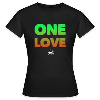 One Love Rastafari - T-shirt Femme - noir - Devant - AI Model Female 172 dark (172cm)