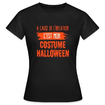 Halloween costume humour - T-shirt Femme - noir - Devant - AI Model Female 172 dark (172cm)