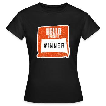 Gewinner - Sieger - Frauen T-Shirt - Schwarz - Vorne - AI Model Female 172 dark (172cm)