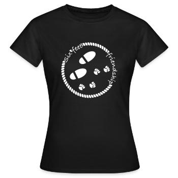 Six pieds d’amitié - T-shirt Femme - noir - Devant - AI Model Female 172 dark (172cm)