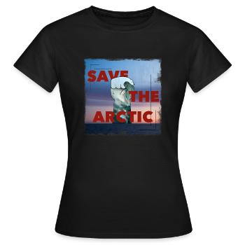 Sauver l’Arctique - T-shirt Femme - noir - Devant - AI Model Female 172 dark (172cm)