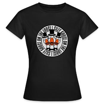 goose on the loose - Women's T-Shirt - black - Front - AI Model Female 172 dark (172cm)
