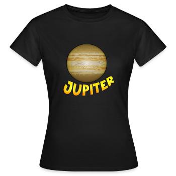 Jupiter - Frauen T-Shirt - Schwarz - Vorne - AI Model Female 172 dark (172cm)