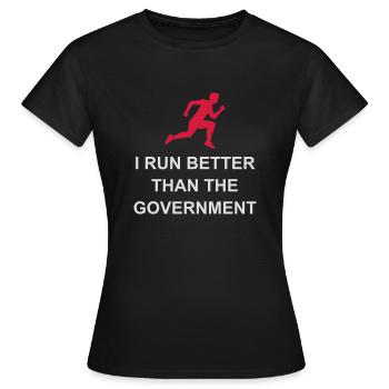 mieux fonctionner que le gouvernement - T-shirt Femme - noir - Devant - AI Model Female 172 dark (172cm)