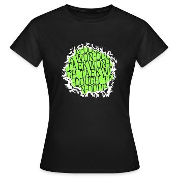 Dinosaur present idea fun Christmas present dino - Women's T-Shirt - black - Front - AI Model Female 172 dark (172cm)